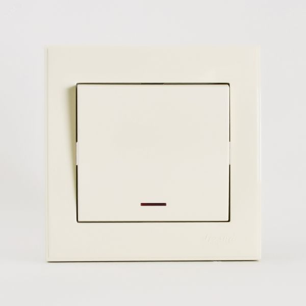 Выключатель RAIN с подсветкой крем