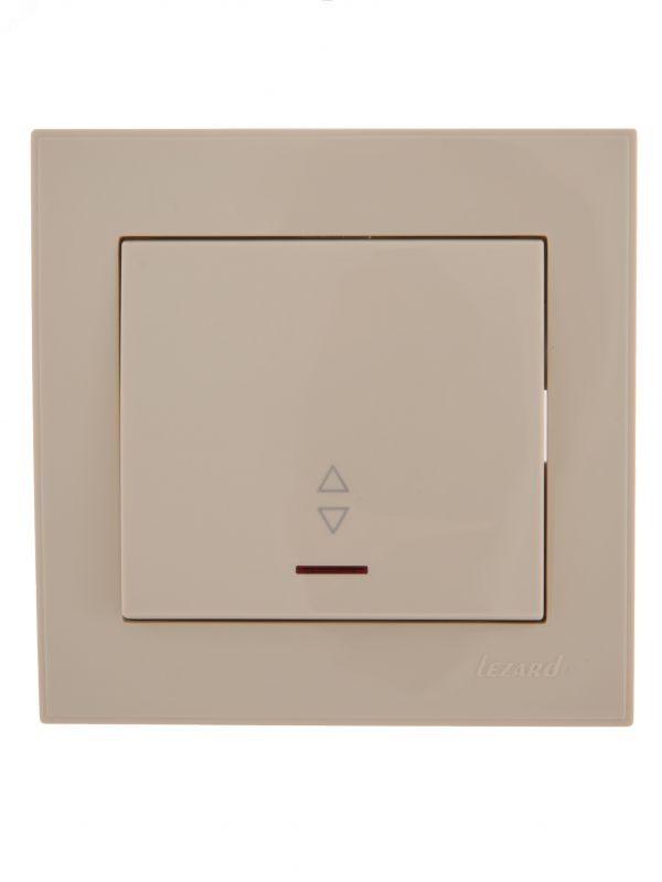 Выключатель RAIN проходной с подсветкой крем