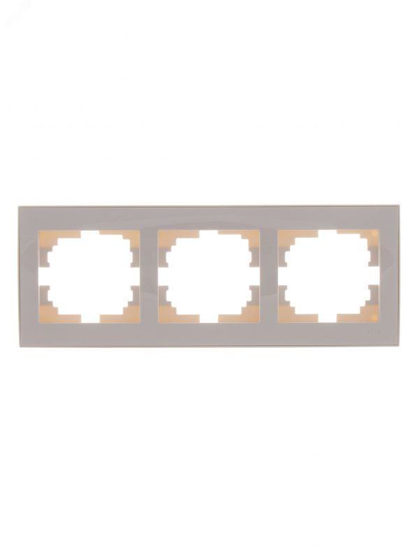 Рамка RAIN 3-ая горизонтальная крем с боковой вставкой