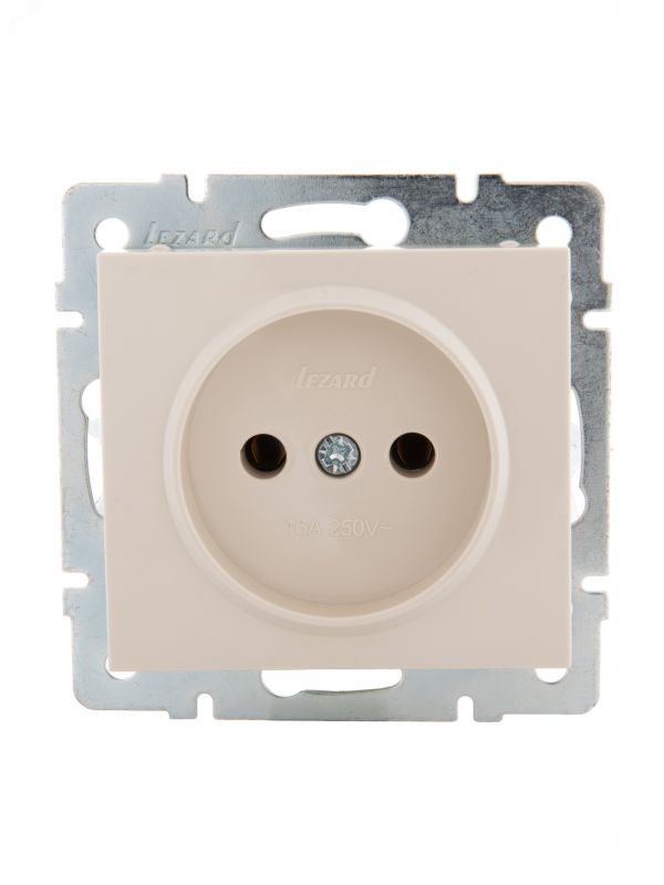 Розетка RAIN б/з керамика крем механизм