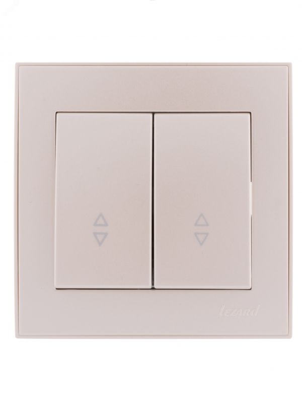 Выключатель RAIN проходной 2-ой жемчужно-белый перламутр