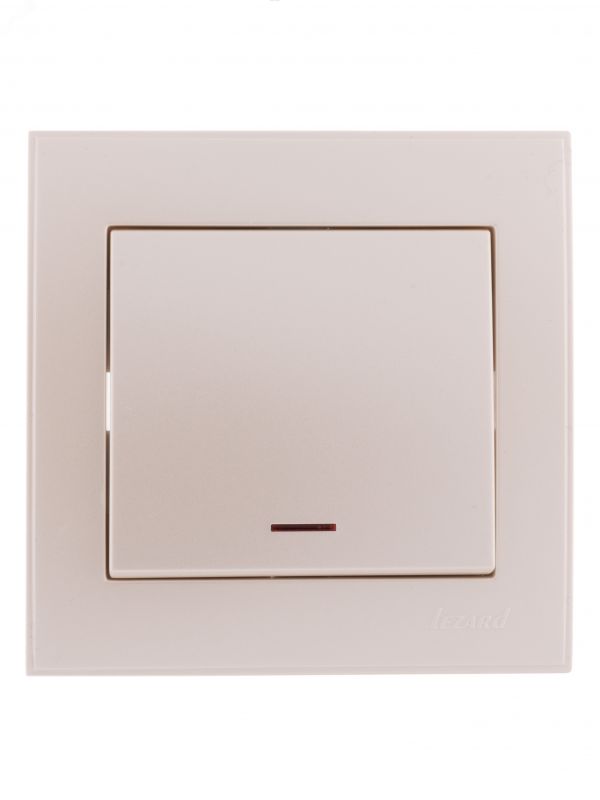 Выключатель RAIN с подсветкой жемчужно-белый перламутр