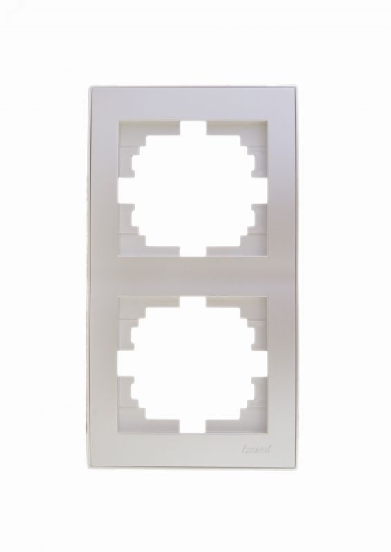 Рамка RAIN 2-ая вертикальная жемчужно-белый перламутр с боковой вставкой