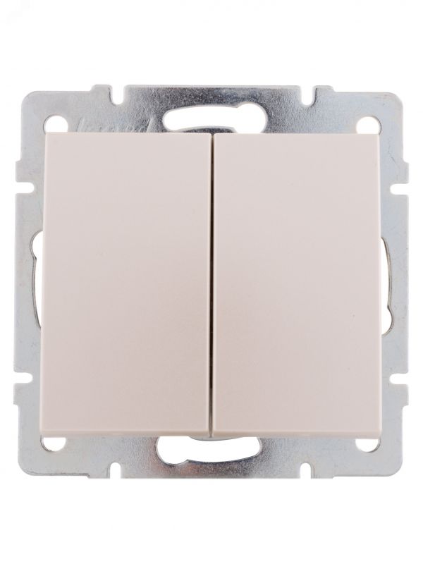 Выключатель RAIN двойной жемчужно-белый перламутр механизм