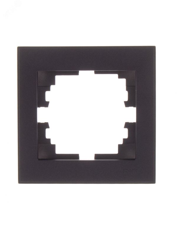 Рамка RAIN 1-ая горизонтальная черный графит матовый