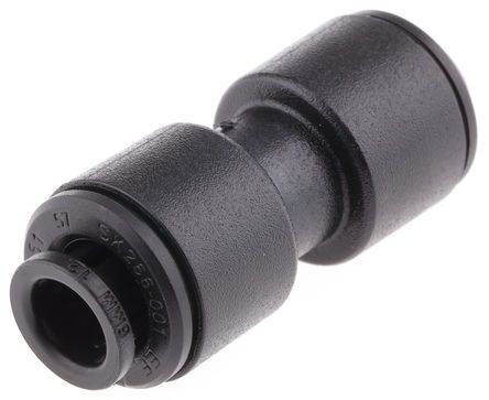 PM0406E, John Guest Tube-to-Tube PM Pneumatic Straight Tube-to-Tube Adapter, Push In 6 mm to Push In 6 mm, Переходник