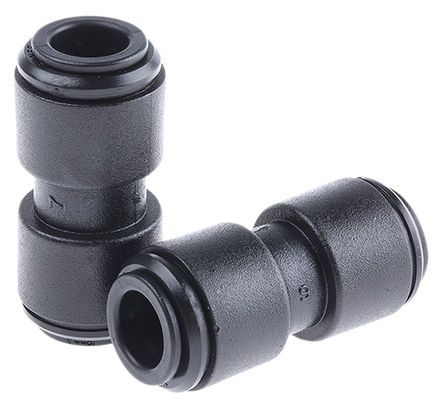PM0410E, John Guest Tube-to-Tube PM Pneumatic Straight Tube-to-Tube Adapter, Push In 10 mm to Push In 10 mm, Переходник