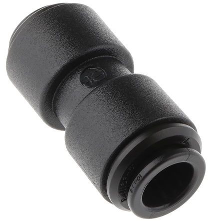 PM201008E, John Guest Tube-to-Tube PM Pneumatic Straight Tube-to-Tube Adapter, Push In 10 mm to Push In 8 mm, Переходник