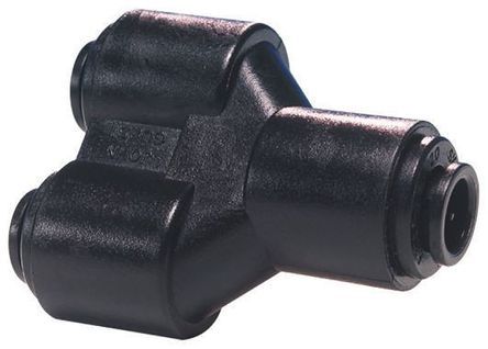 PM2304E, John Guest PM Pneumatic Y Tube-to-Tube Adapter, Push In 4 mm x Push In 4 mm x Push In 4 mm, Переходник