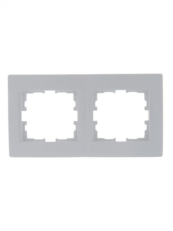 KARINA Рамка 2-ая горизонтальная б/вст белая (10шт/120шт)