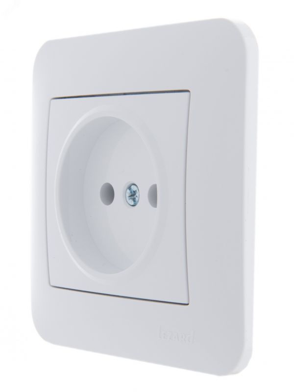 KARINA Розетка б/з керамика белая (10шт/120шт)