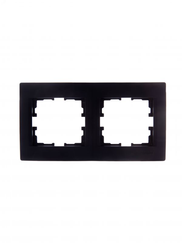 KARINA Рамка 2-ая горизонтальная б/вст чёрный бархат (10шт/120шт)