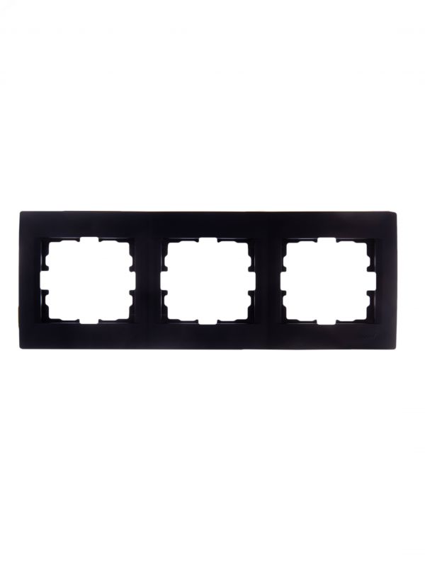 KARINA Рамка 3-ая горизонтальная б/вст чёрный бархат (10шт/120шт)