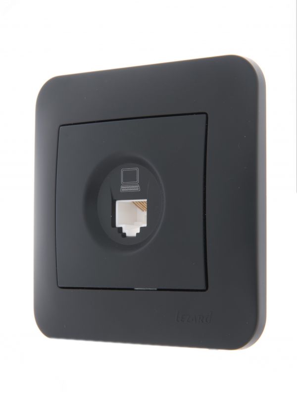 KARINA Розетка компьютерная чёрный бархат (10шт/120шт)