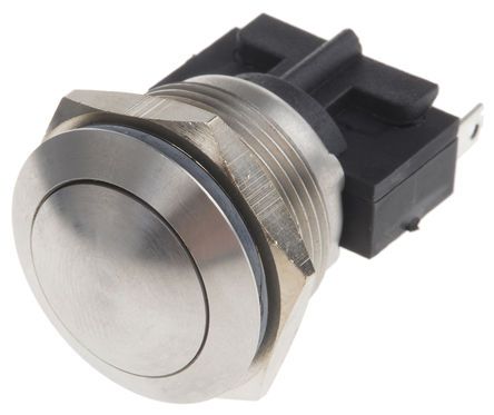 MP0031/3, Bulgin Single Pole Single Throw (SPST) Momentary Push Button Switch, IP66, 19.2 (Dia.)mm, Panel Mount, 250V ac, Кнопочный переключатель