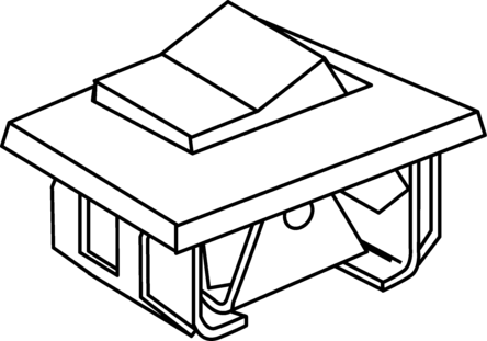 1-1571987-5, TE Connectivity Double Pole Double Throw (DPDT), On-(On) Rocker Switch Panel Mount, Клавишный переключатель