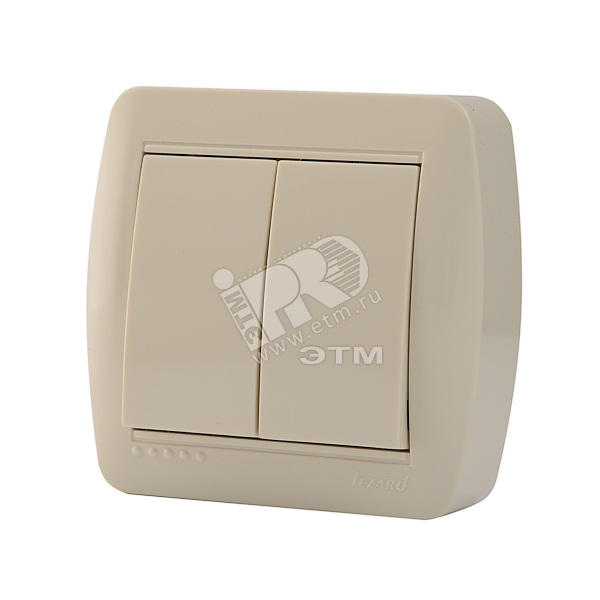 Демет Выключатель двойной крем