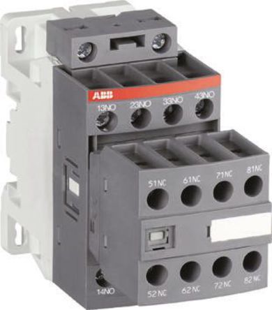 1SBH136001R2131, ABB Contactor Relay - 3NO/1NC, 6 A Contact Rating, Контактор