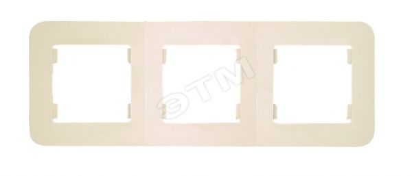 Lillium Рамка 3 поста бежевая