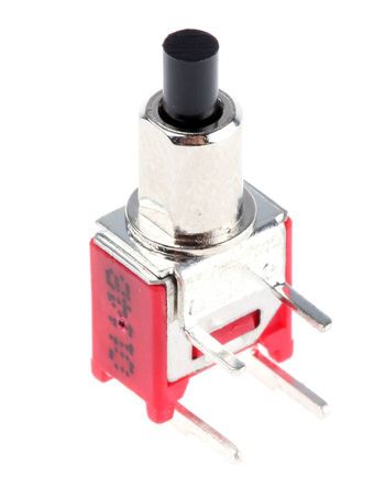 8MS9P1B06M6QES, RS PRO Single Pole Single Throw (SPST) Momentary Push Button Switch, 4.95 (Dia.)mm, PCB, 32/50/125V ac, Кнопочный переключатель