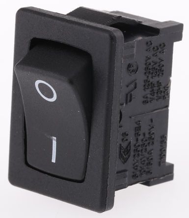 1801.6115, Marquardt Single Pole Single Throw (SPST), On-None-Off Rocker Switch Panel Mount, Клавишный переключатель