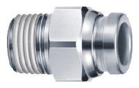KQG2H10-04S, SMC Threaded-to-Tube Pneumatic Fitting R 1/2 to Push In 10 mm, KQG2 Series, 1 MPa, Прямой фитинг