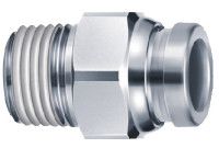 KQB2H10-02S, SMC Threaded-to-Tube Pneumatic Fitting R 1/4 to Push In 10 mm, KQB2 Series, 1 MPa, Прямой фитинг