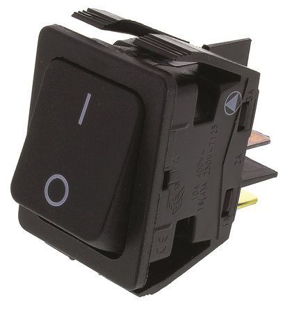 C6050ALAACB, Arcolectric Double Pole Single Throw (DPST), On-Off Rocker Switch Panel Mount, Клавишный переключатель