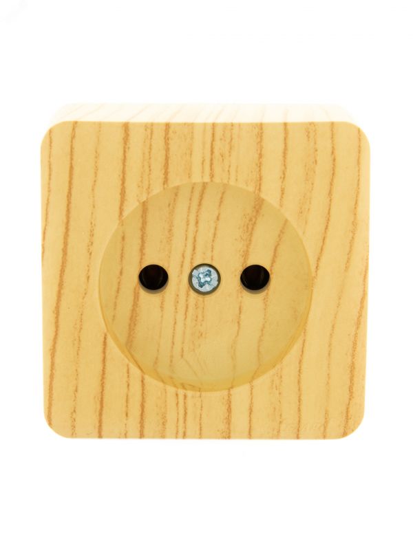 VIOLA Розетка б/з керамика белёный дуб (12шт/144шт)