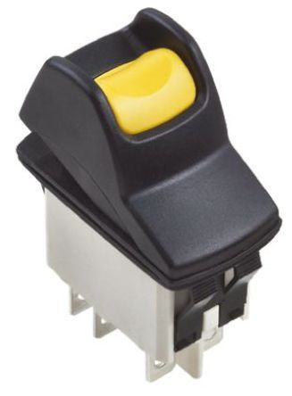 KL462AKXA125, Apem Double Pole Single Throw (DPST), On-On Rocker Switch Panel Mount, Клавишный переключатель