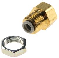 KQ2E06-01A, SMC Pneumatic Bulkhead Threaded-to-Tube Adapter, Push In 6 mm, Rc 1/8 Female BSPPx6mm, Переходник