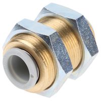 KQ2E10-00A, SMC Pneumatic Bulkhead Tube-to-Tube Adapter Straight Push In 10 mm to Push In 10 mm, Переходник