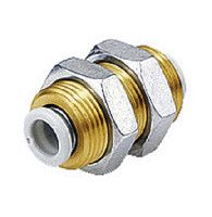 KQ2E16-00A, SMC Pneumatic Bulkhead Tube-to-Tube Adapter Straight Push In 16 mm to Push In 16 mm, Переходник
