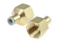 KQ2F06-03A, SMC Threaded-to-Tube Pneumatic Fitting R 3/8 to Push In 6 mm, KQ2 Series, Переходник