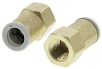 KQ2F08-01A, SMC Threaded-to-Tube Pneumatic Fitting R 1/8 to Push In 8 mm, KQ2 Series, Переходник