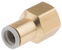 KQ2F08-02A, SMC Threaded-to-Tube Pneumatic Fitting R 1/4 to Push In 8 mm, KQ2 Series, Переходник