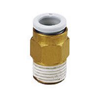 KQ2H01-32A, SMC Threaded-to-Tube Pneumatic Fitting UNF 10-32 to Push In 1/8 in, KQ2 Series, Переходник