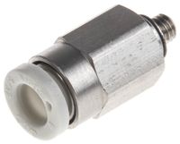 KQ2H04-M3G, SMC Threaded-to-Tube Pneumatic Fitting M3 to Push In 4 mm, KQ2 Series, Переходник