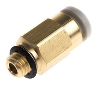 KQ2H04-M5A, SMC Threaded-to-Tube Pneumatic Fitting M5 to Push In 4 mm, KQ2 Series, Переходник