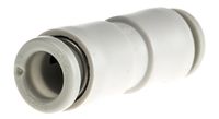 KQ2H06-00A, SMC Tube-to-Tube KQ2 Pneumatic Straight Tube-to-Tube Adapter, Push In 6 mm to Push In 6 mm, Переходник