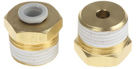 KQ2H06-03AS, SMC Threaded-to-Tube Pneumatic Fitting R 3/8 to Push In 6 mm, KQ2 Series, Переходник