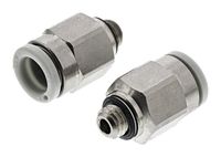 KQ2H06-M5N, SMC Threaded-to-Tube Pneumatic Fitting M5 to Push In 6 mm, KQ2 Series, Переходник