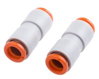 KQ2H07-00A, SMC Tube-to-Tube KQ2 Pneumatic Straight Tube-to-Tube Adapter, Push In 1/4 in to Push In 1/4 in, Переходник