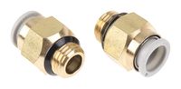 KQ2H10-U02A, SMC Threaded-to-Tube Pneumatic Fitting Uni 1/4 to Push In 10 mm, KQ2 Series, Переходник