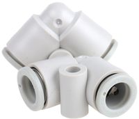 KQ2L08-00A, SMC Pneumatic Elbow Tube-to-Tube Adapter Push In 8 mm to Push In 8 mm, Переходник