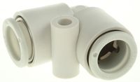 KQ2L10-00A, SMC Pneumatic Elbow Tube-to-Tube Adapter Push In 10 mm to Push In 10 mm, Переходник
