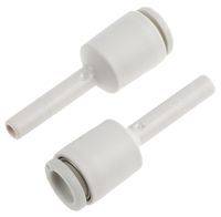 KQ2R06-04A, SMC Tube-to-Tube KQ2 Pneumatic Straight Tube-to-Tube Adapter, Plug In 6 mm to Plug In 4 mm, Переходник