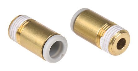 KQ2S06-01AS, SMC Threaded-to-Tube Pneumatic Fitting R 1/8 to Push In 6 mm, KQ2 Series, Переходник