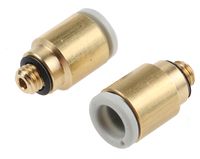 KQ2S06-M5A, SMC Threaded-to-Tube Pneumatic Fitting M5 to Push In 6 mm, KQ2 Series, Переходник