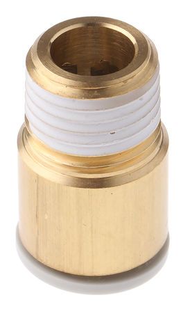 KQ2S10-02AS, SMC Threaded-to-Tube Pneumatic Fitting R 1/4 to Push In 10 mm, KQ2 Series, Переходник